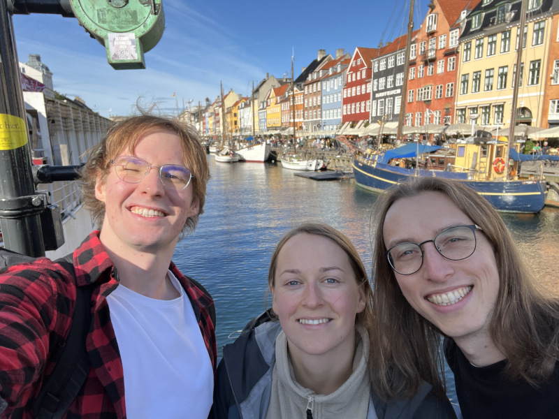 Andrej, Sonata, and Andrea enjoying sunny Copenhagen
