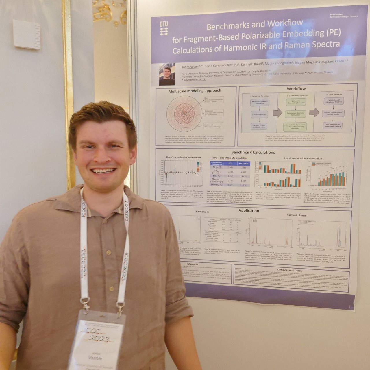 Jonas presenting his poster at ICQC 2023