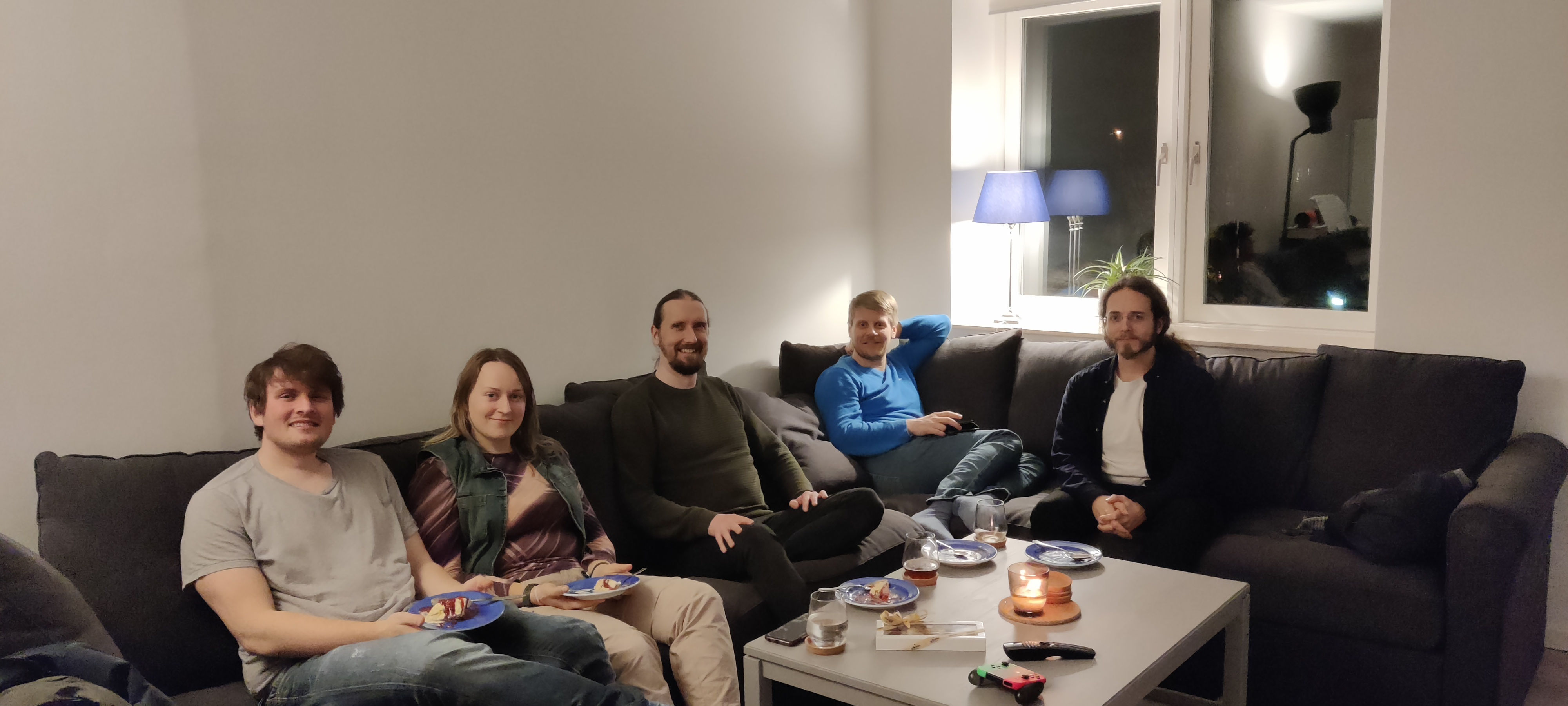 TCBC Group pizza party with Magnus Ringholm